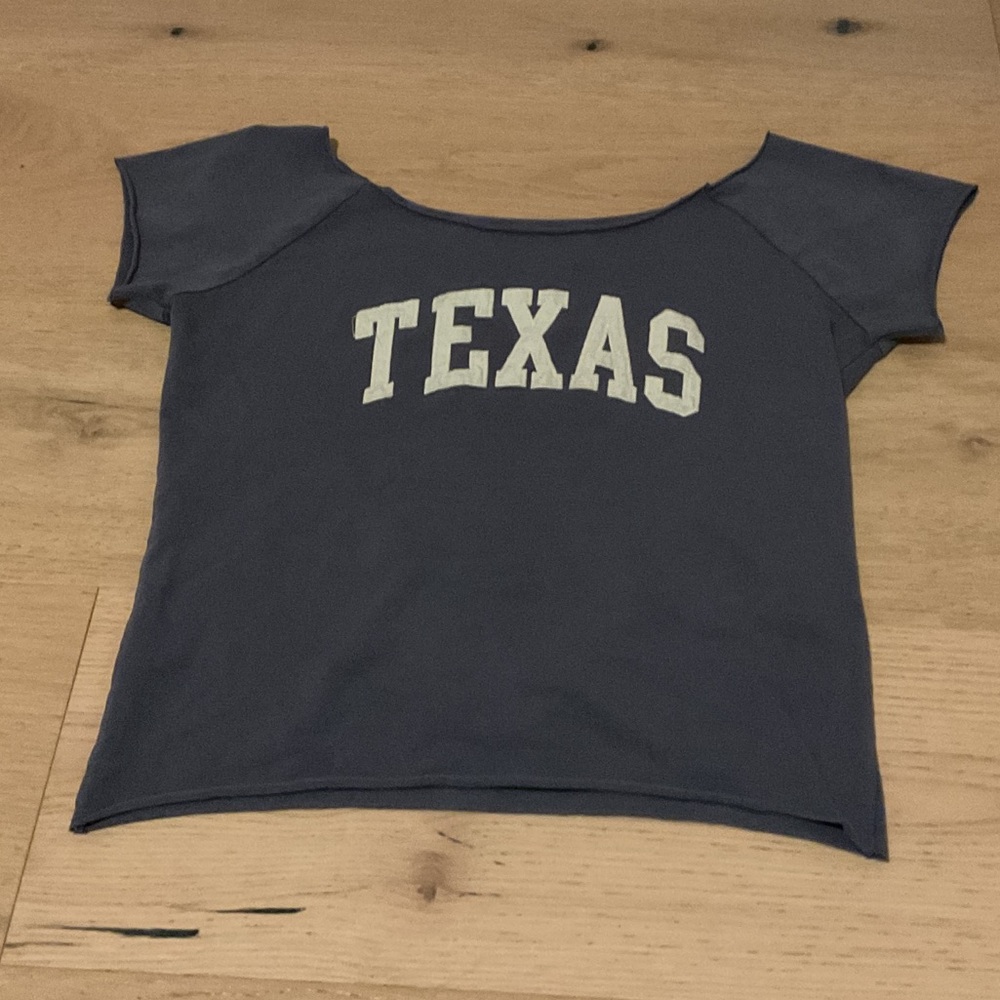 Brandy Melville Navy off the shoulder top